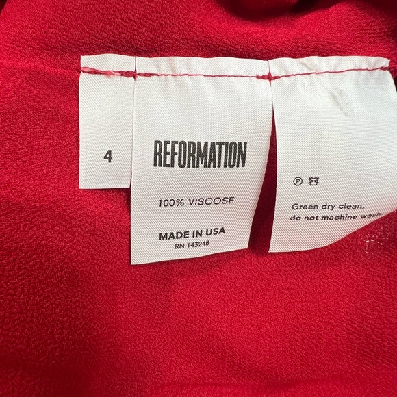 Red Ruffled Long Sleeve Dress (worn once) - Picture 3 of 3